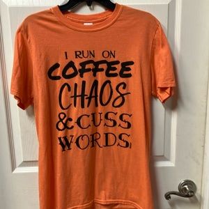 Ladies Orange Graphic T-shirt size M